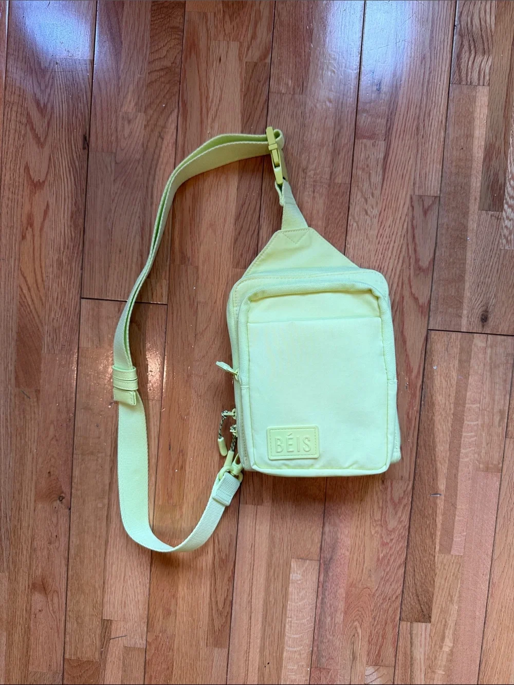 BEIS Neon Yellow Crossbody Sling Bag Like New